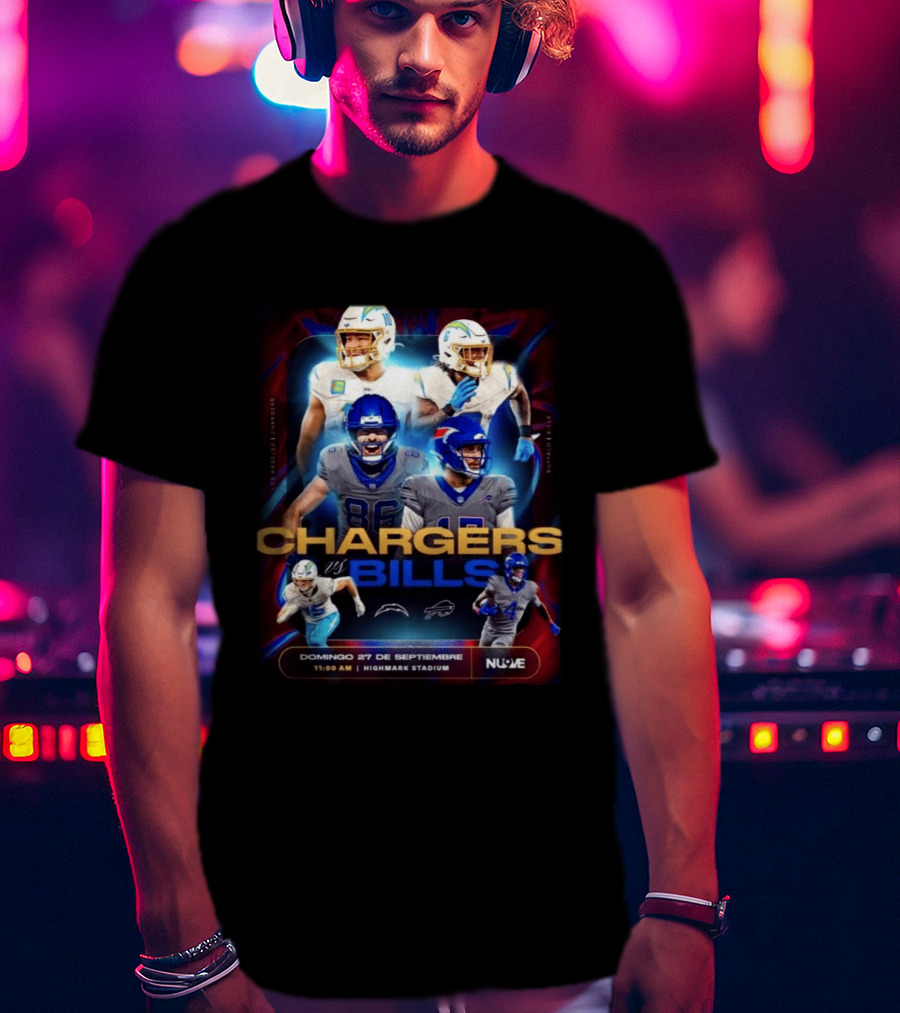 Los Angeles Chargers Vs Buffalo Bills Domingo 27 De Septiembre Highmark Stadium T-Shirt