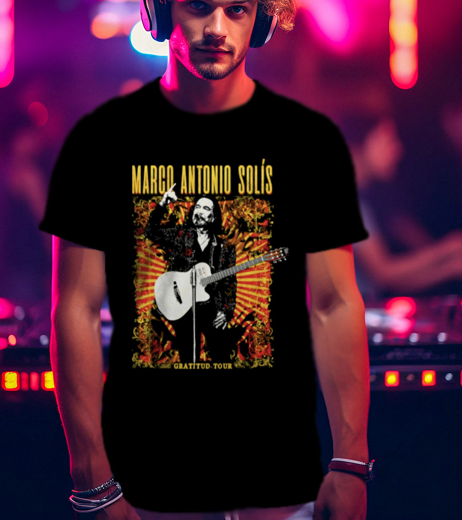 Marco Antonio Solis Gratitud Tour Latin Music Guitar T-Shirt