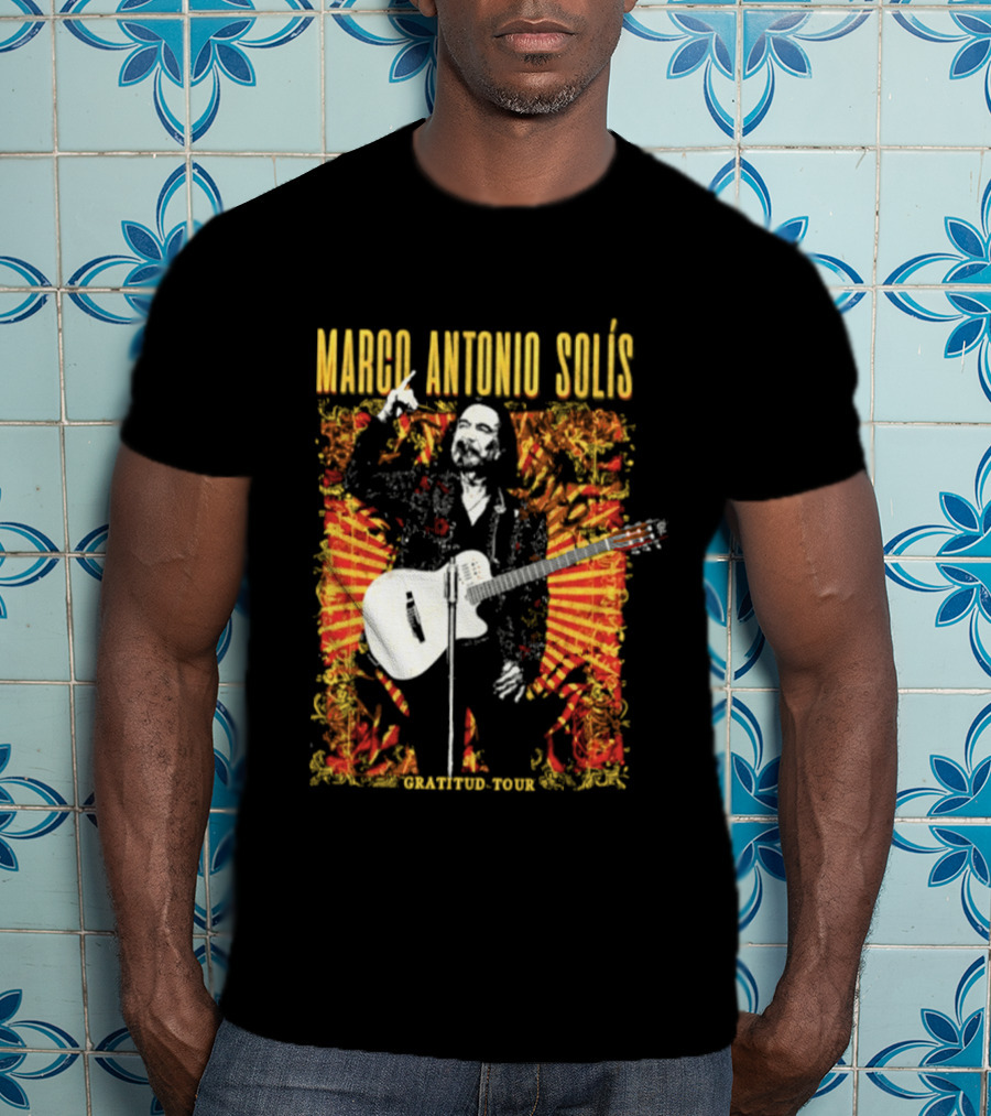Marco Antonio Solis Gratitud Tour Latin Music Guitar T-Shirt
