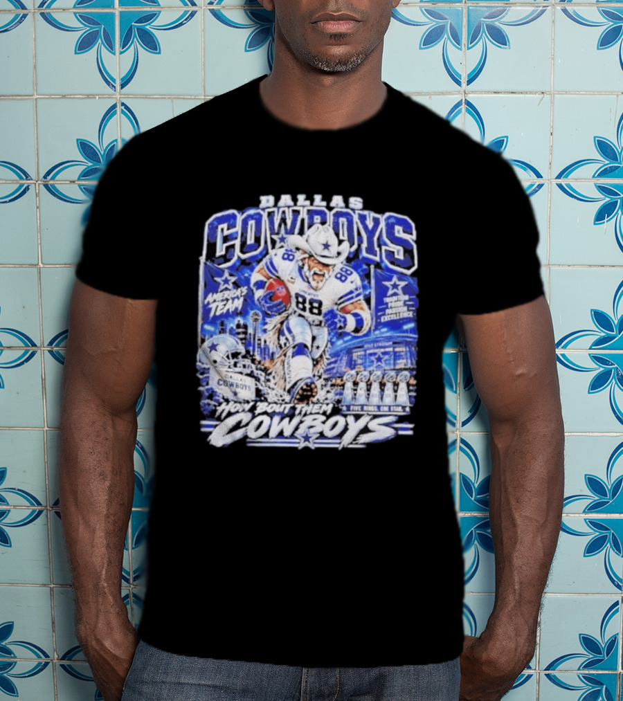 Dallas Cowboys America's Team How 'Bout Them Cowboys Five Rings One Goal Excellence T-Shirt