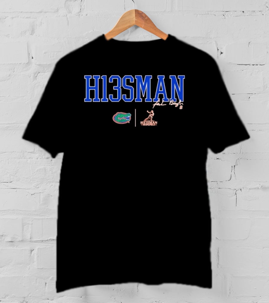 Florida Gators Football H13SMAN Jadan Baugh 13 Heisman Trophy T-Shirt