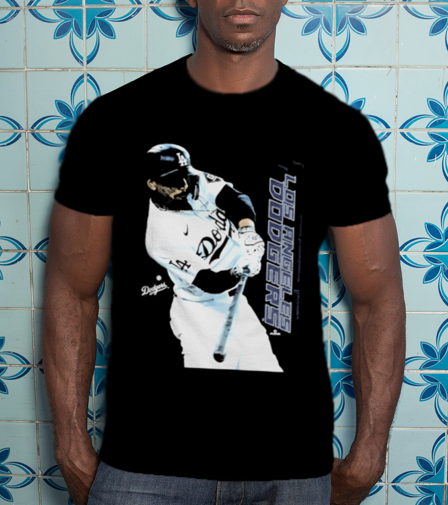 Mookie Betts Los Angeles Dodgers MLB Swing Action T-Shirt