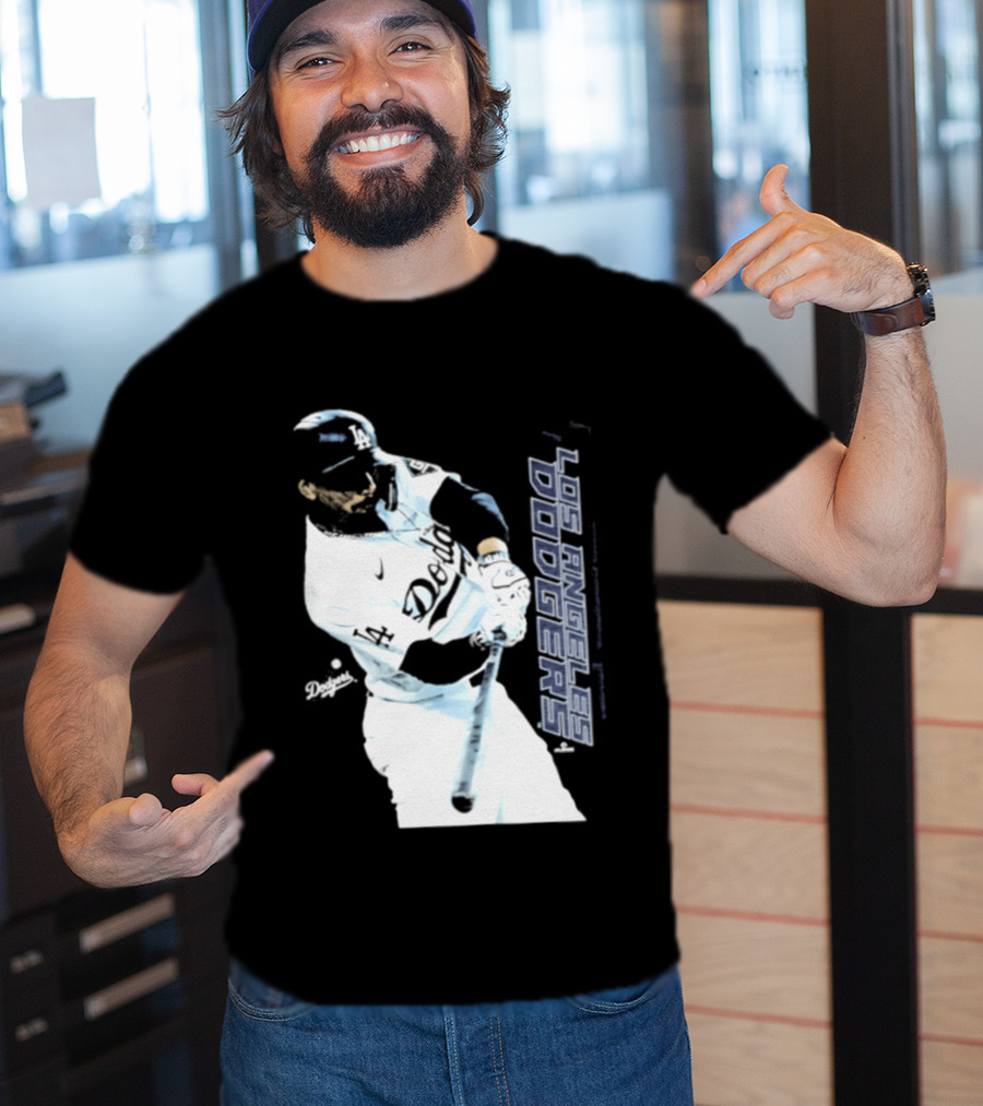 Mookie Betts Los Angeles Dodgers MLB Swing Action T-Shirt