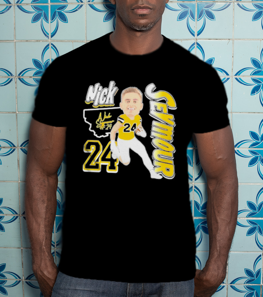 Nick Seymour Montana State Bobcats 2026 Player 24 Caricature T-Shirt