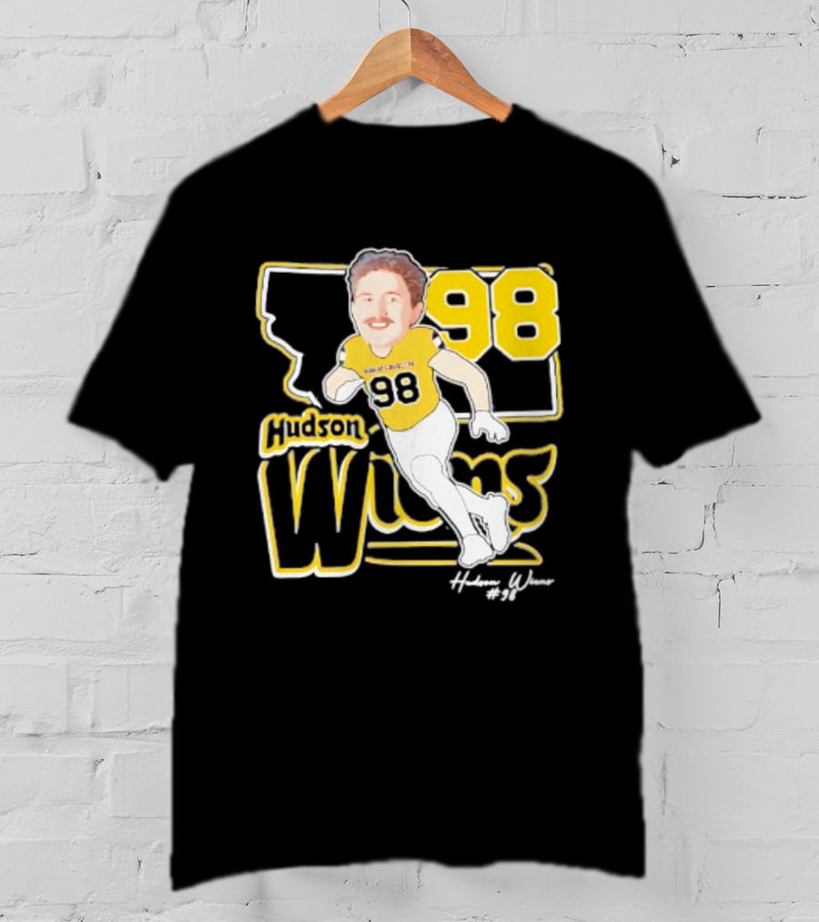 Hudson Wiens 98 Montana State Bobcats Player Caricature T-Shirt