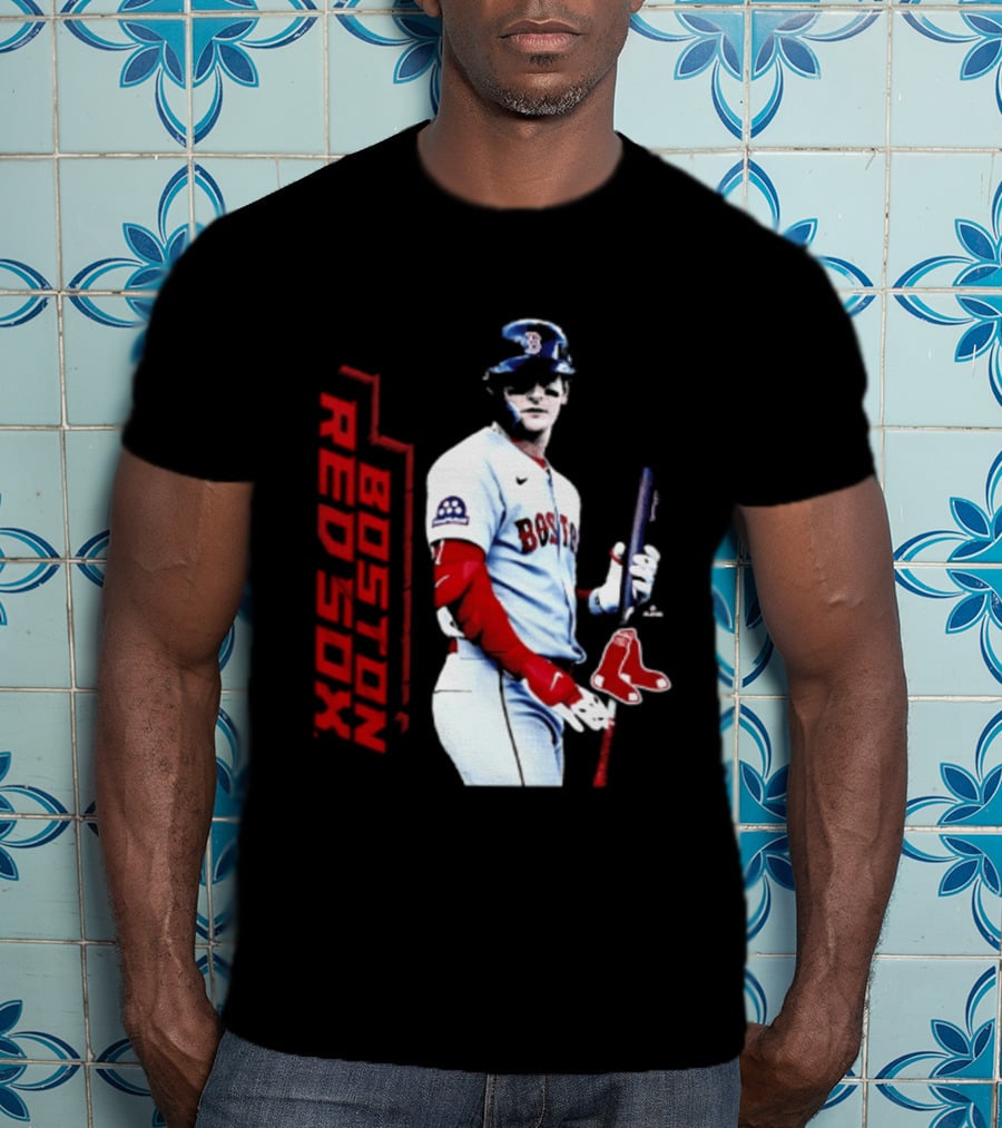 Roman Anthony Boston Red Sox MLB Player Swing Action T-Shirt