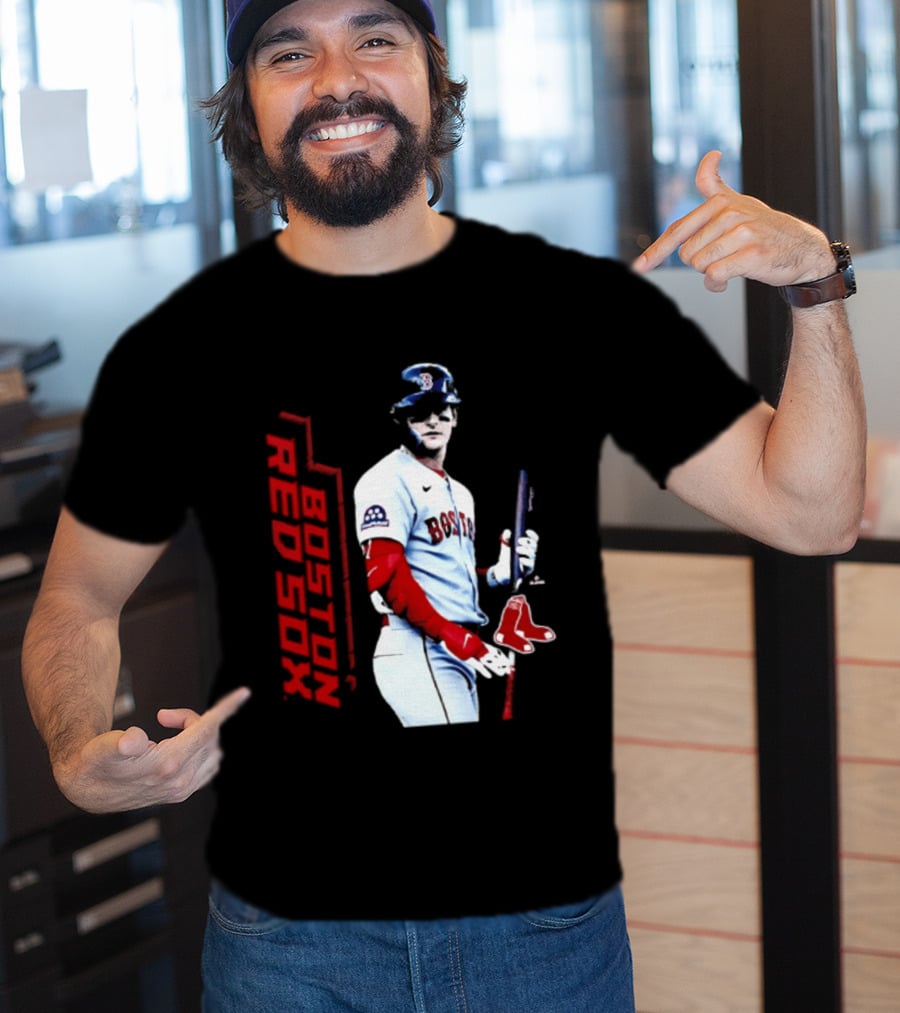 Roman Anthony Boston Red Sox MLB Player Swing Action T-Shirt