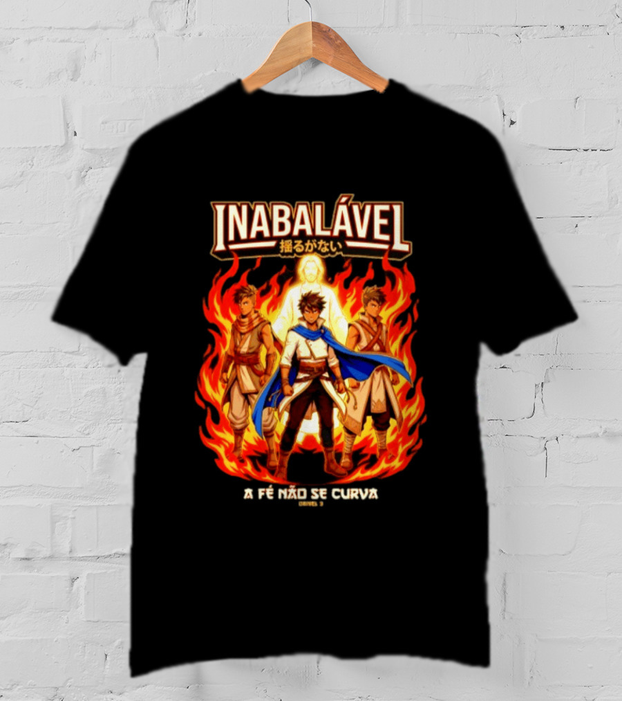 Inabalável A Fé Não Se Curva Daniel 3 Anime Style Fiery Guardians T-Shirt