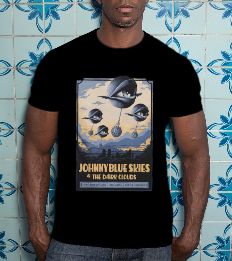 Johnny Blue Skies And The Dark Clouds Ball Arena Denver Colorado September 23 2026 Tour T-Shirt