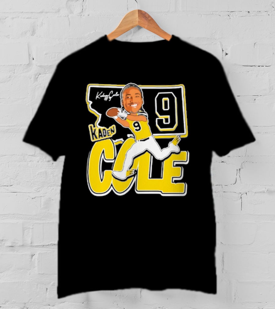 Kaden Cole Montana State Bobcats Player 2026 Caricature Number 9 T-Shirt