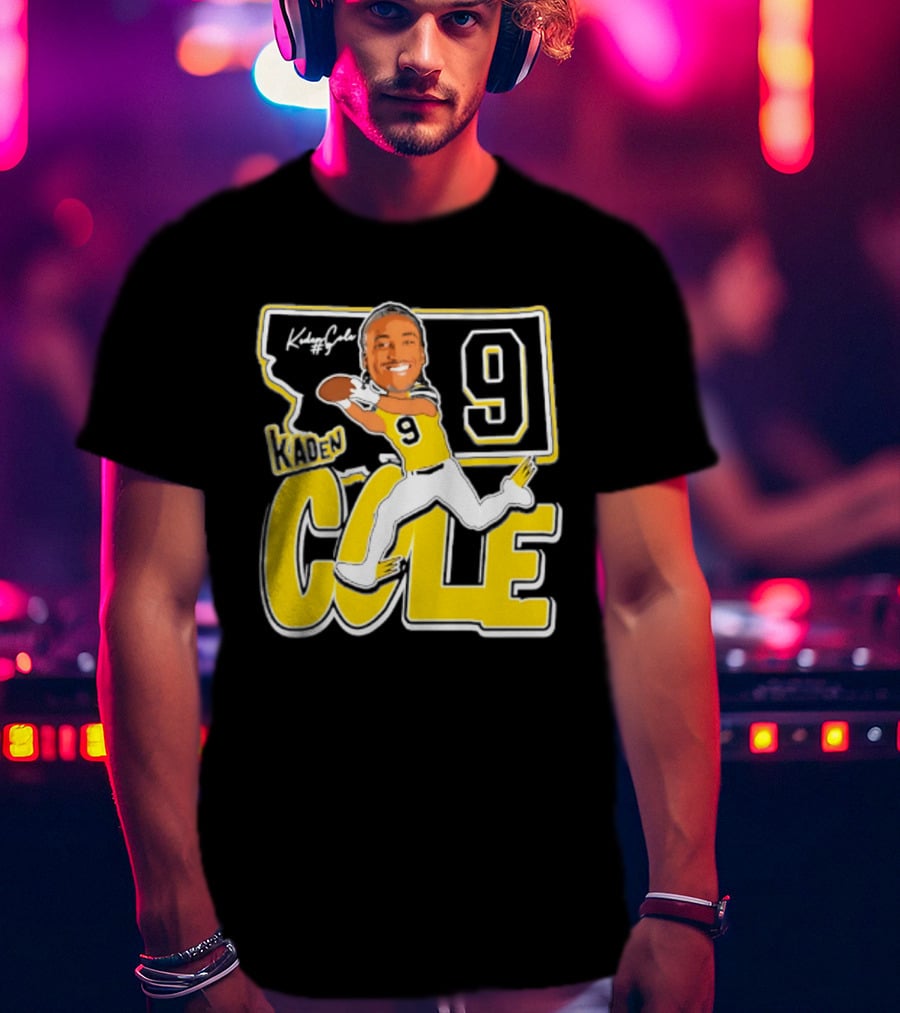 Kaden Cole Montana State Bobcats Player 2026 Caricature Number 9 T-Shirt