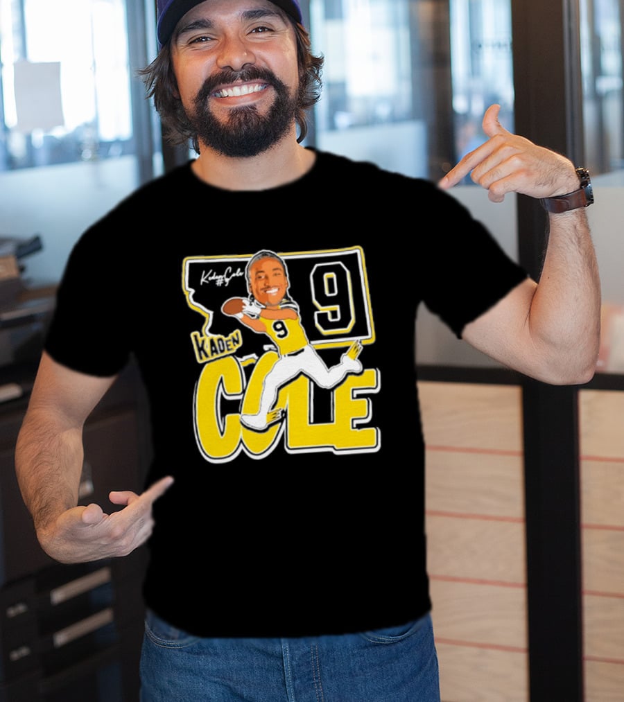 Kaden Cole Montana State Bobcats Player 2026 Caricature Number 9 T-Shirt
