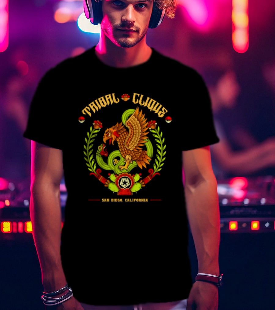 Tribal Clique Aztec Eagle And Serpent San Diego California T-Shirt