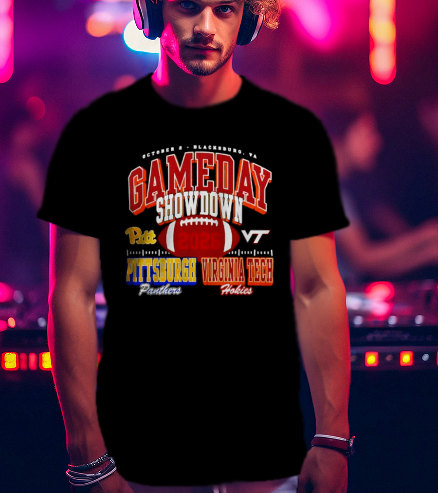 Pittsburgh Panthers Vs Virginia Tech Hokies Gameday Showdown October 3 Blacksburg 2026 T-Shirt