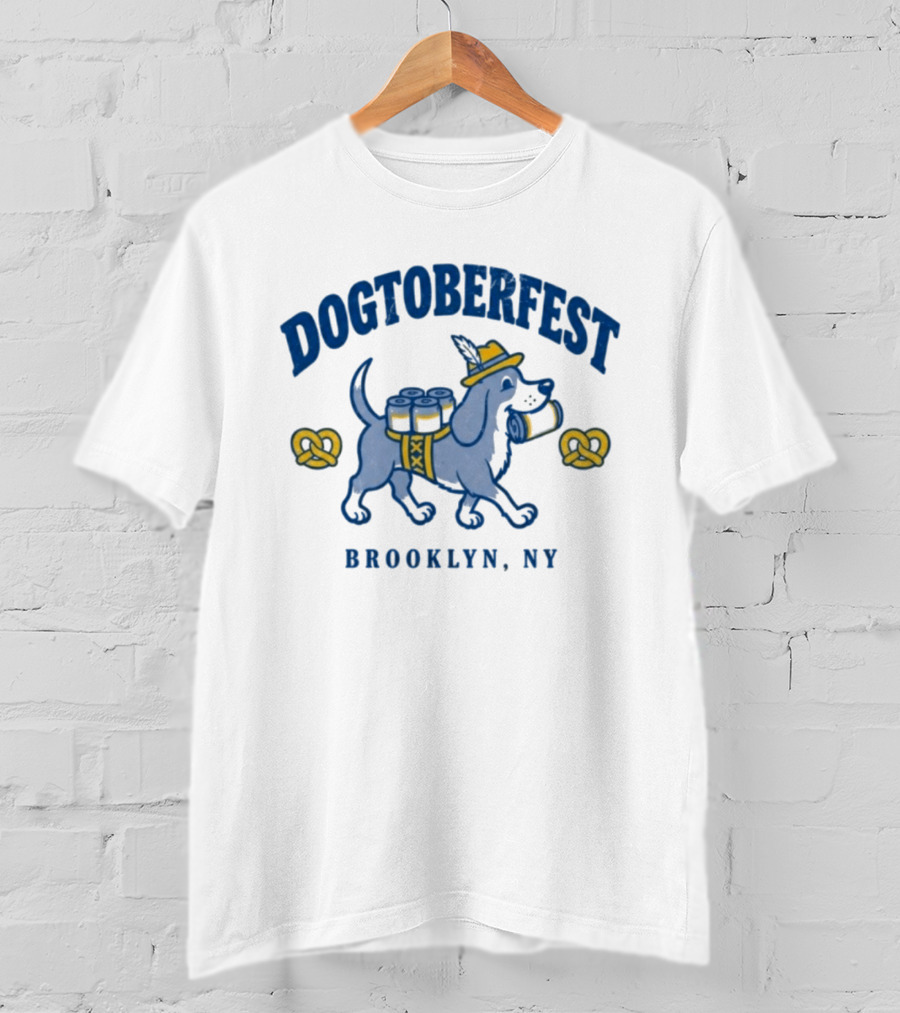 Dogtoberfest Brooklyn NY Pretzel Dog With Beer Kegs 2026 Cyclones T-Shirt