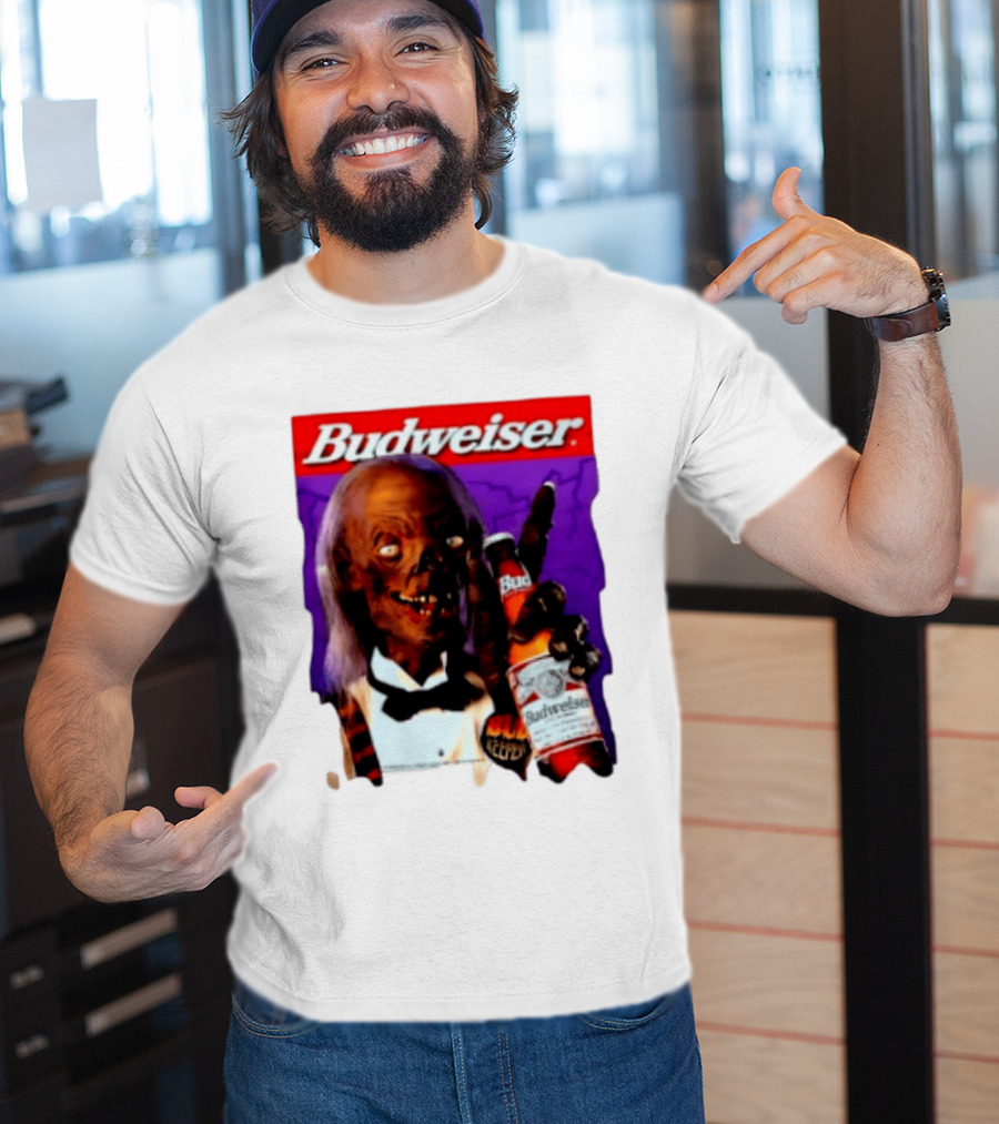 Budweiser Bud Keeper Zombie Halloween Beer Bottle Advertisement T-Shirt