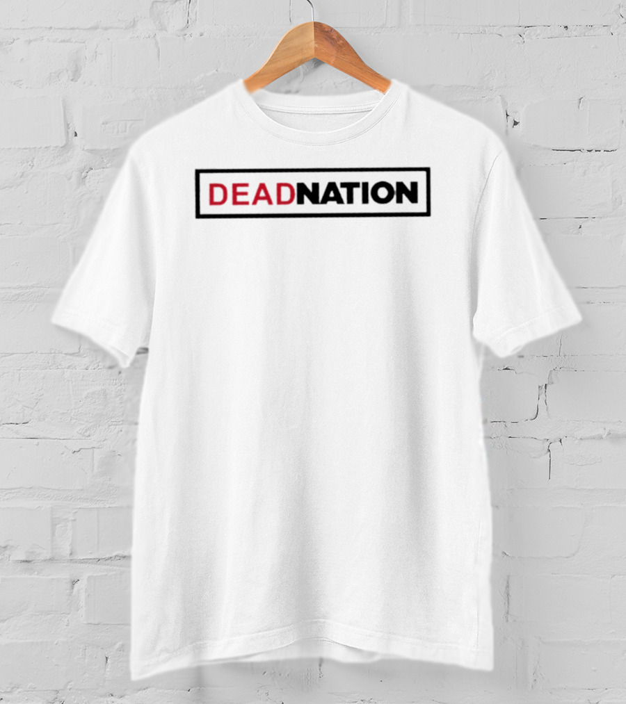DEAD NATION Red And Black Text Block T-Shirt