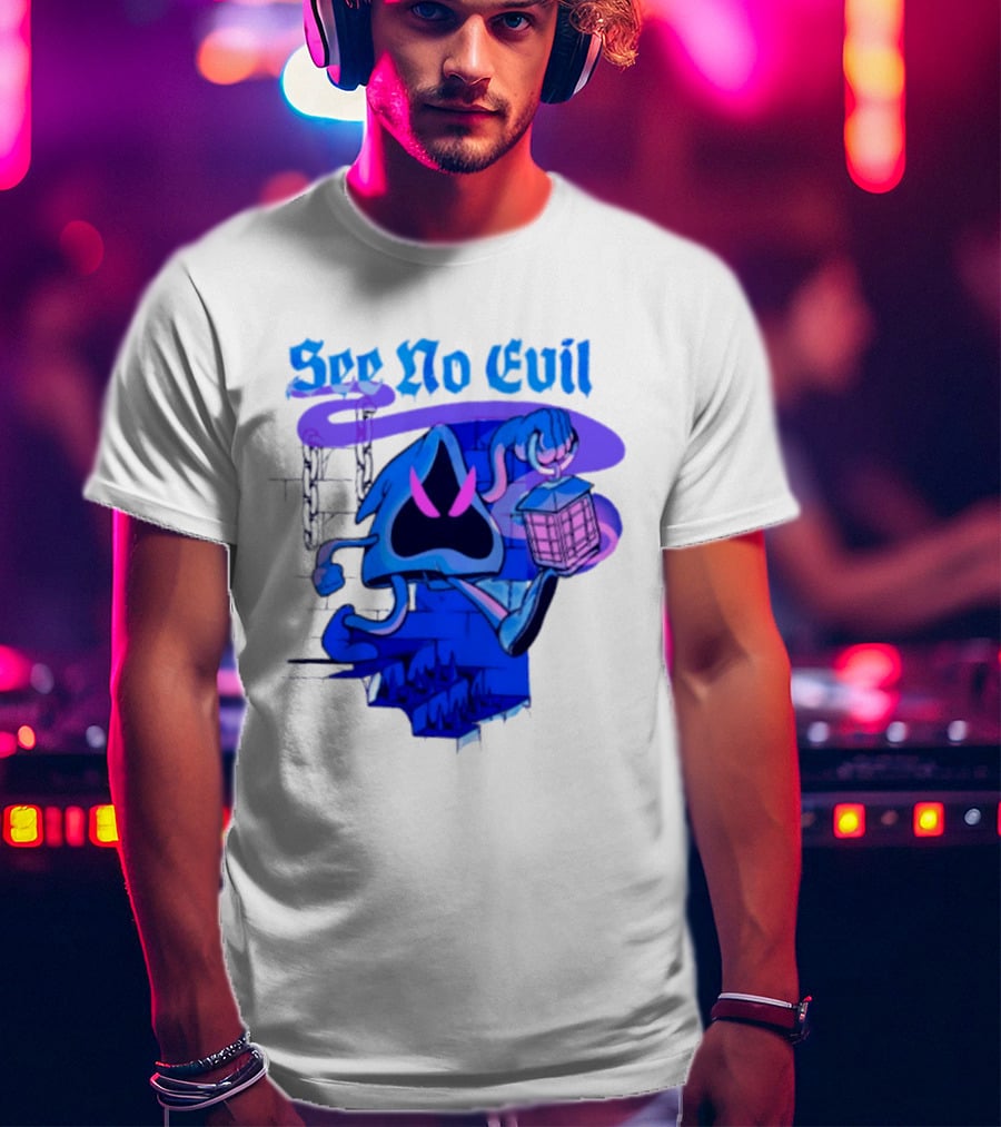 See No Evil Grim Reaper Lantern Spooky T-Shirt