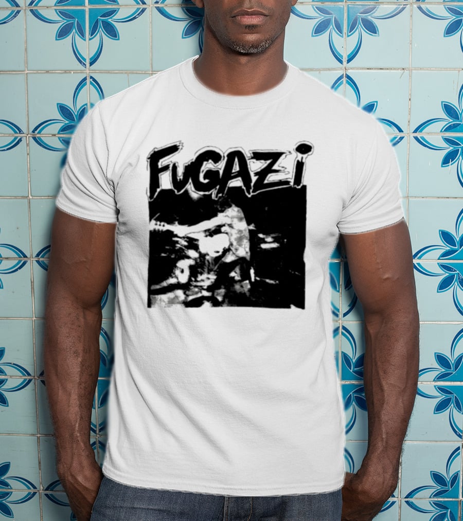 Fugazi Band Post Hardcore Ian MacKaye Black And White T-Shirt