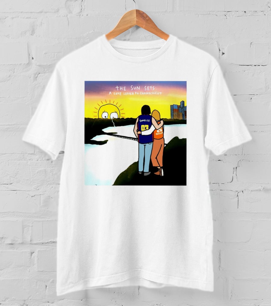 The Sun Sets A Love Letter To Connecticut Basketball Couple Sunrise Sunset T-Shirt