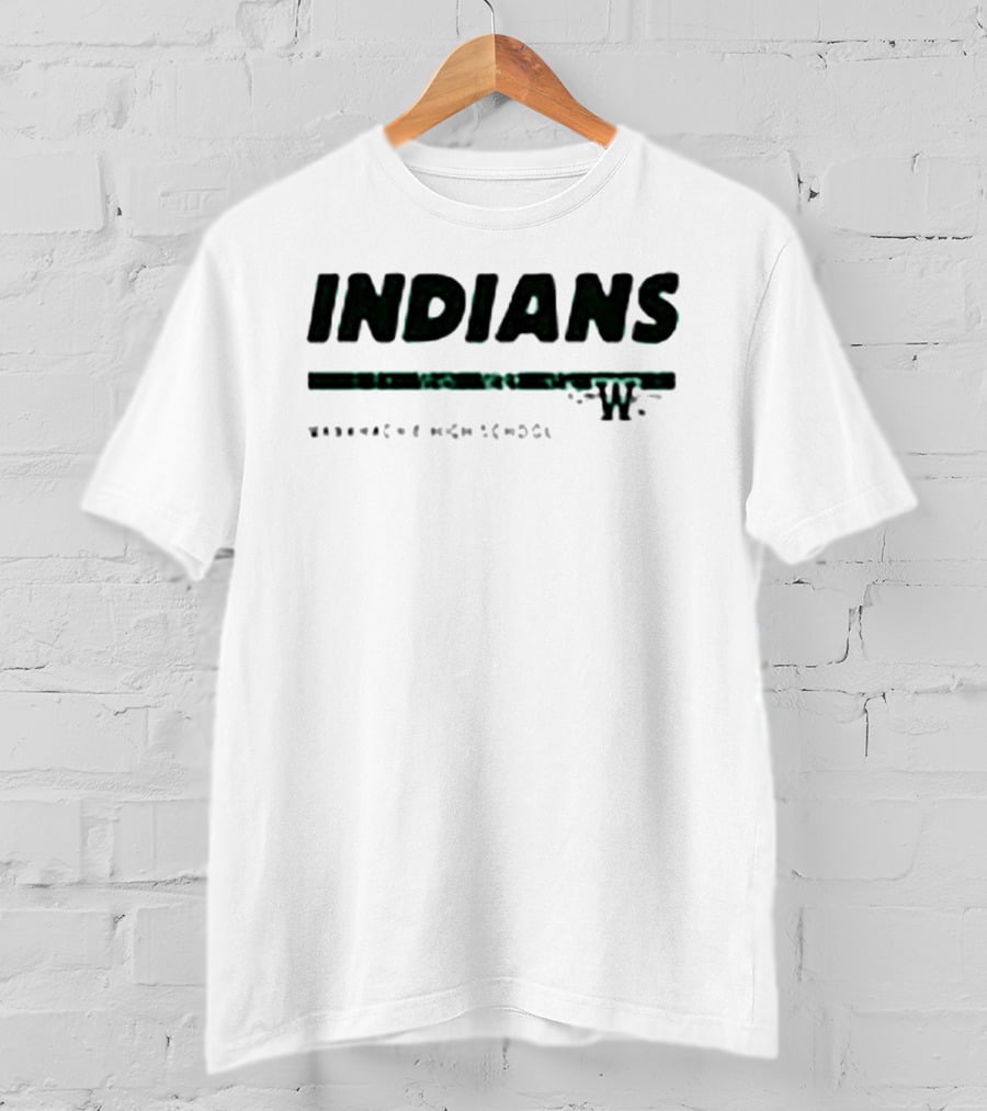 Waxahachie High School Indians Green White T-Shirt