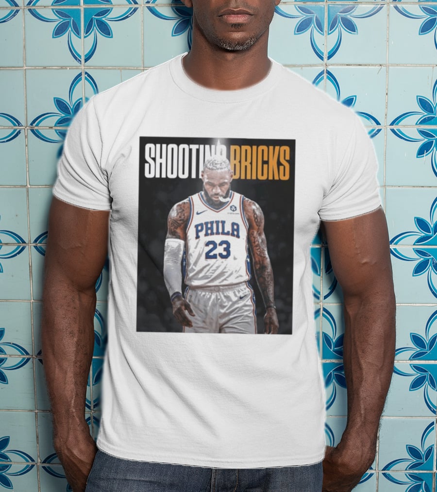 Shooting Bricks LeBron 23 Philly Basketball Meme T-Shirt