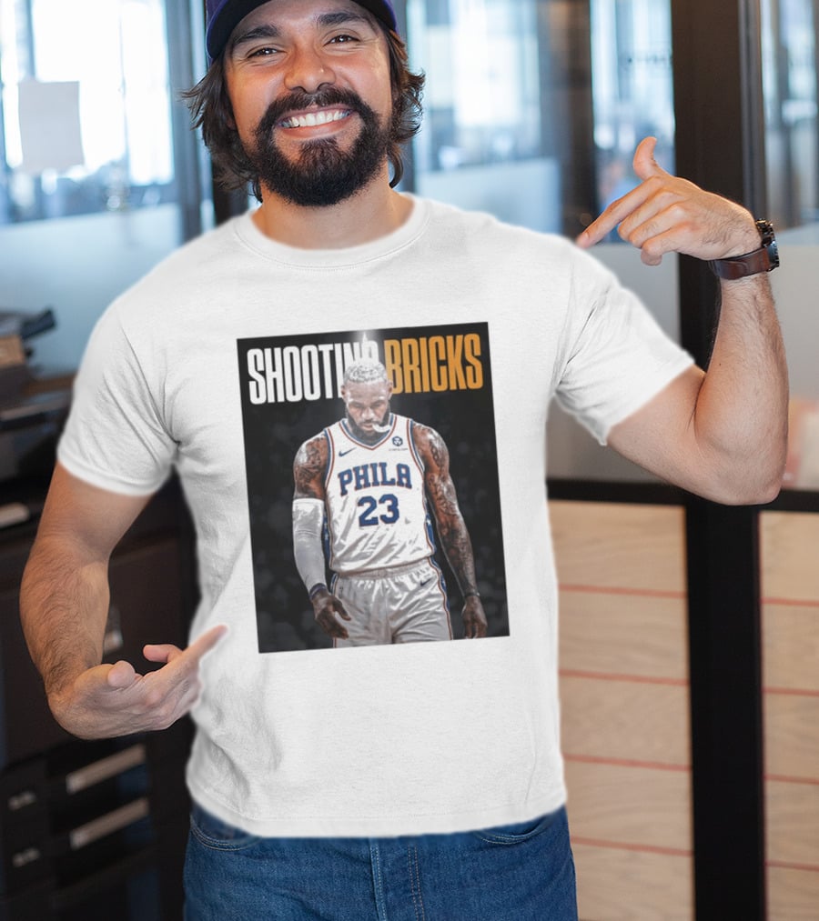 Shooting Bricks LeBron 23 Philly Basketball Meme T-Shirt