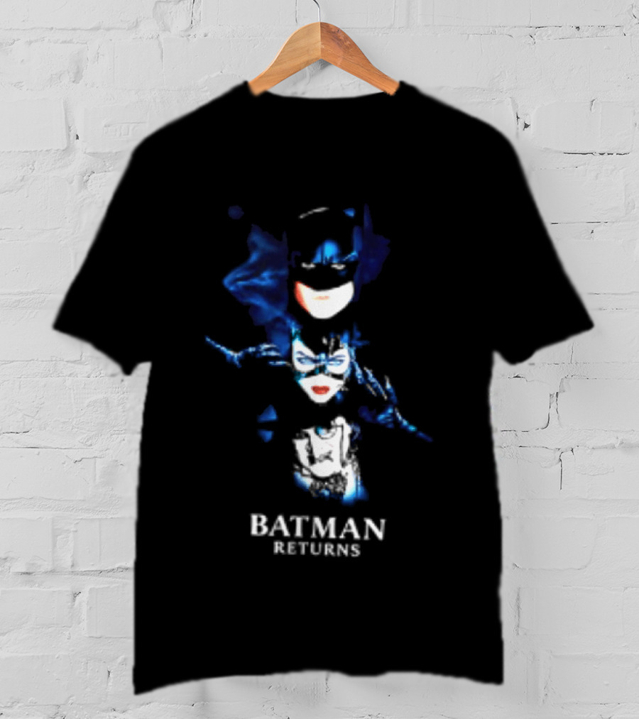 Batman Catwoman Vs Penguin Batman Returns Movie Two Sided T-Shirt