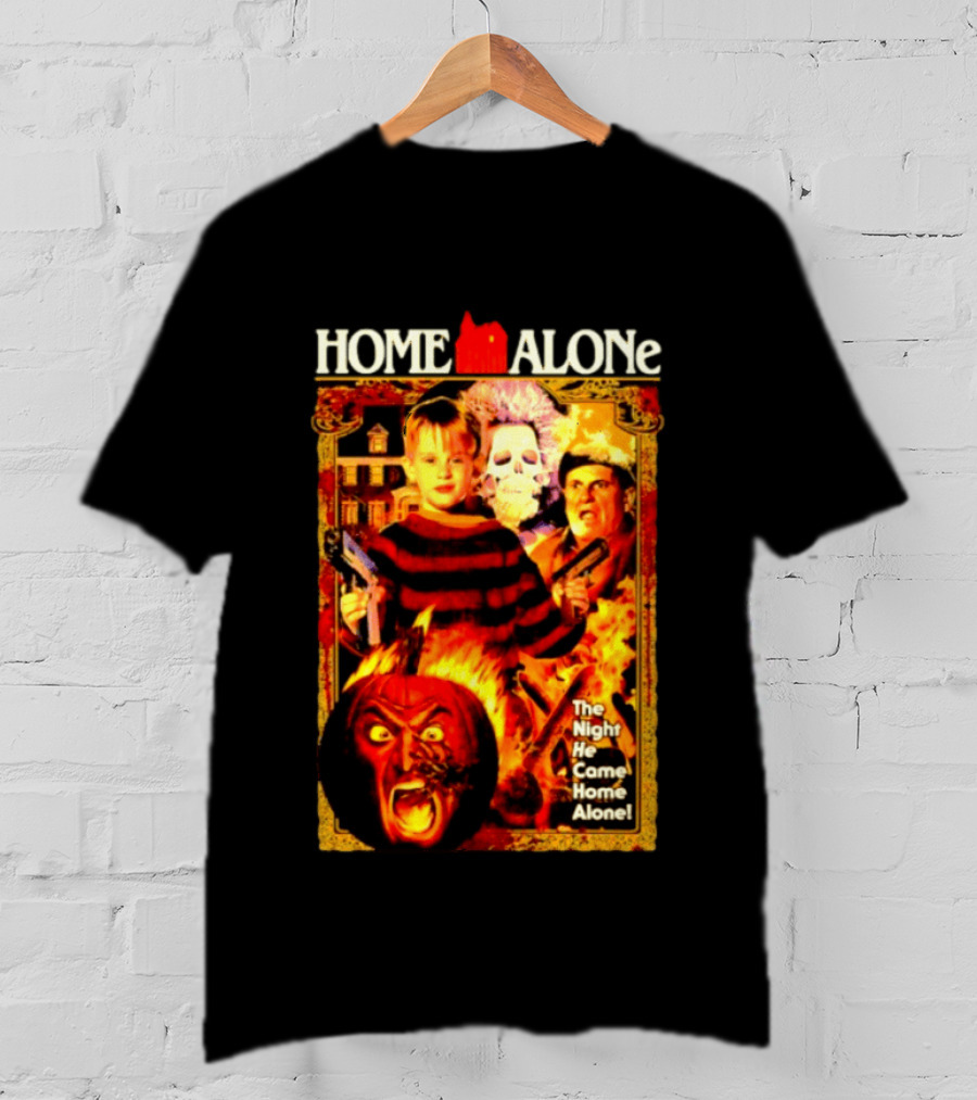 Home Alone The Night He Came Home 80s Movie Mashup T-Shirt