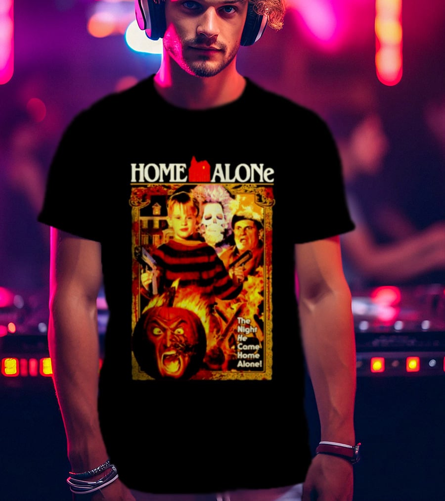 Home Alone The Night He Came Home 80s Movie Mashup T-Shirt
