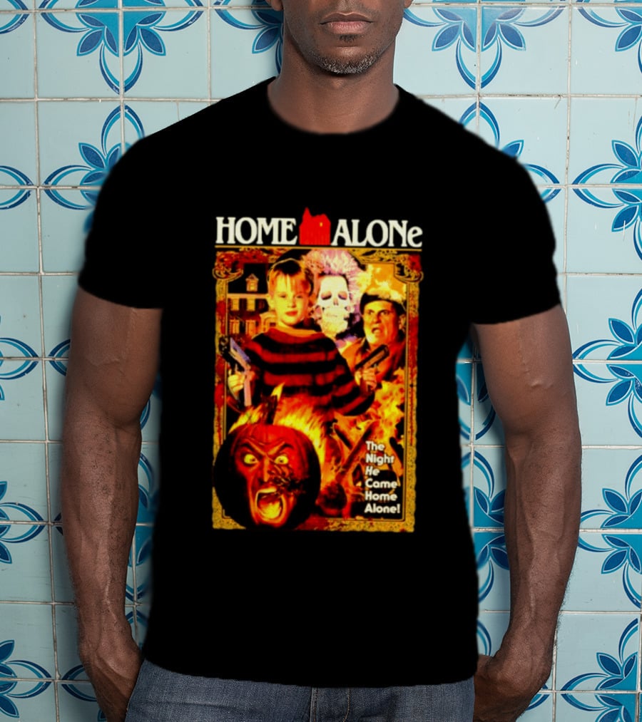 Home Alone The Night He Came Home 80s Movie Mashup T-Shirt