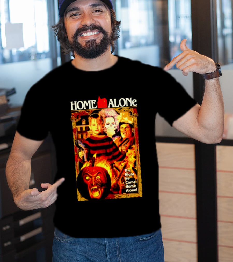Home Alone The Night He Came Home 80s Movie Mashup T-Shirt