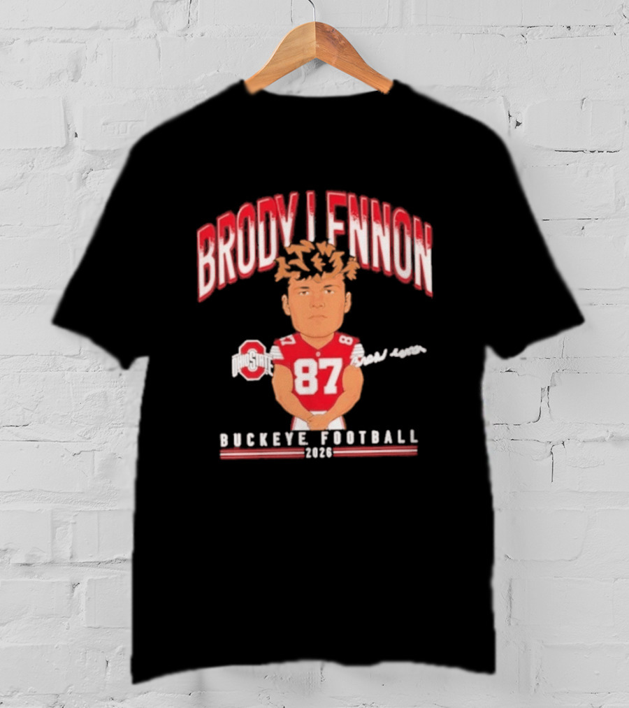 Brody Lennon Ohio State Buckeyes Football Cartoon 2026 T-Shirt