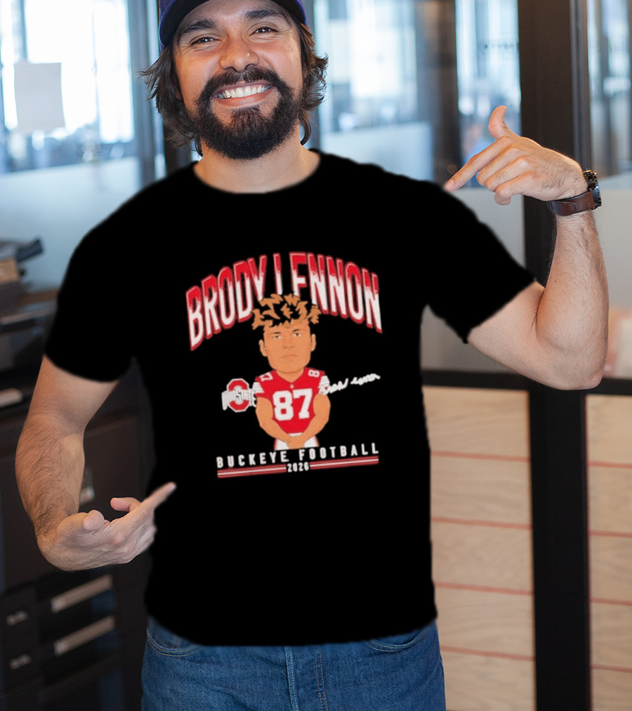 Brody Lennon Ohio State Buckeyes Football Cartoon 2026 T-Shirt
