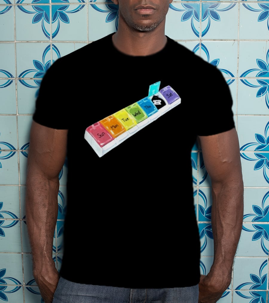 It's About Consistency Friday I Hate You Weekly Pill Organizer T-Shirt