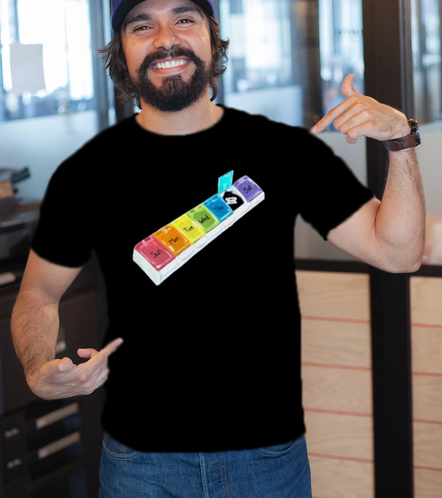 It's About Consistency Friday I Hate You Weekly Pill Organizer T-Shirt