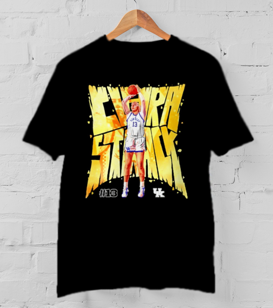 Clara Strack #13 Kentucky Wildcats NCAA Women's Basketball Player Caricature T-Shirt