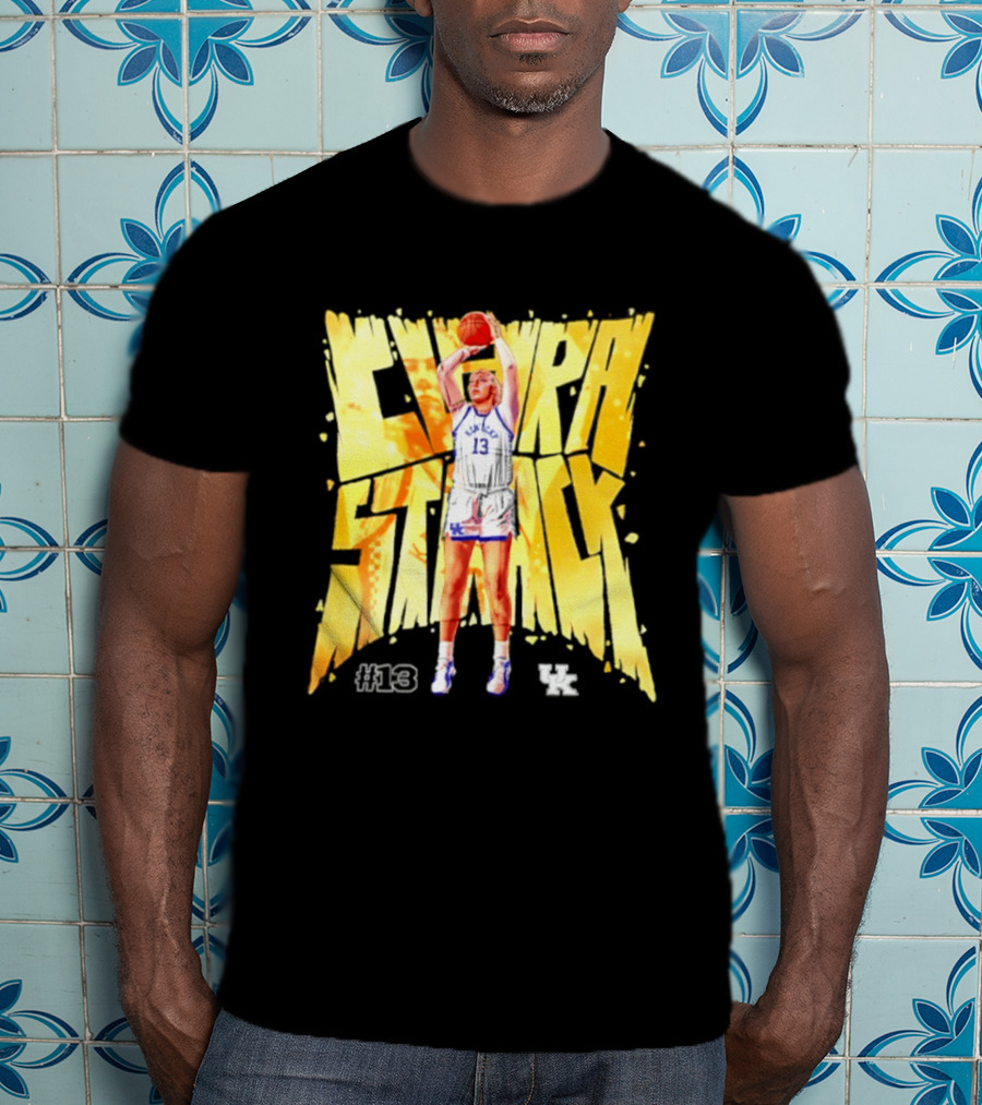 Clara Strack #13 Kentucky Wildcats NCAA Women's Basketball Player Caricature T-Shirt