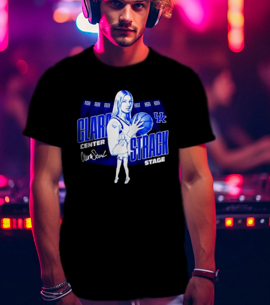 Clara Strack 13 Center Kentucky Wildcats Basketball Stage T-Shirt