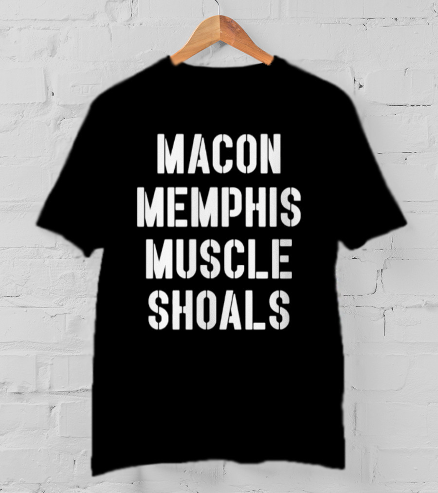 Macon Memphis Muscle Shoals Retro Southern Music Cities T-Shirt