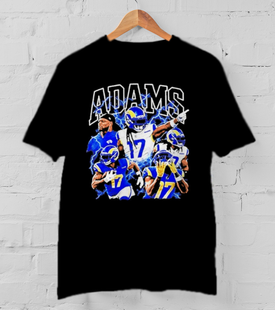 Los Angeles Rams 17 Adams Thunder Player Collage T-Shirt