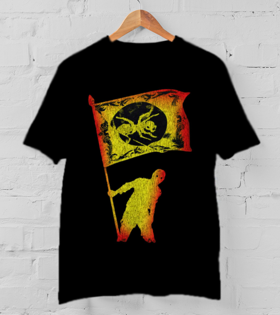 The Prodigy Ant Silhouette Brandishing Flag Multicolor T-Shirt
