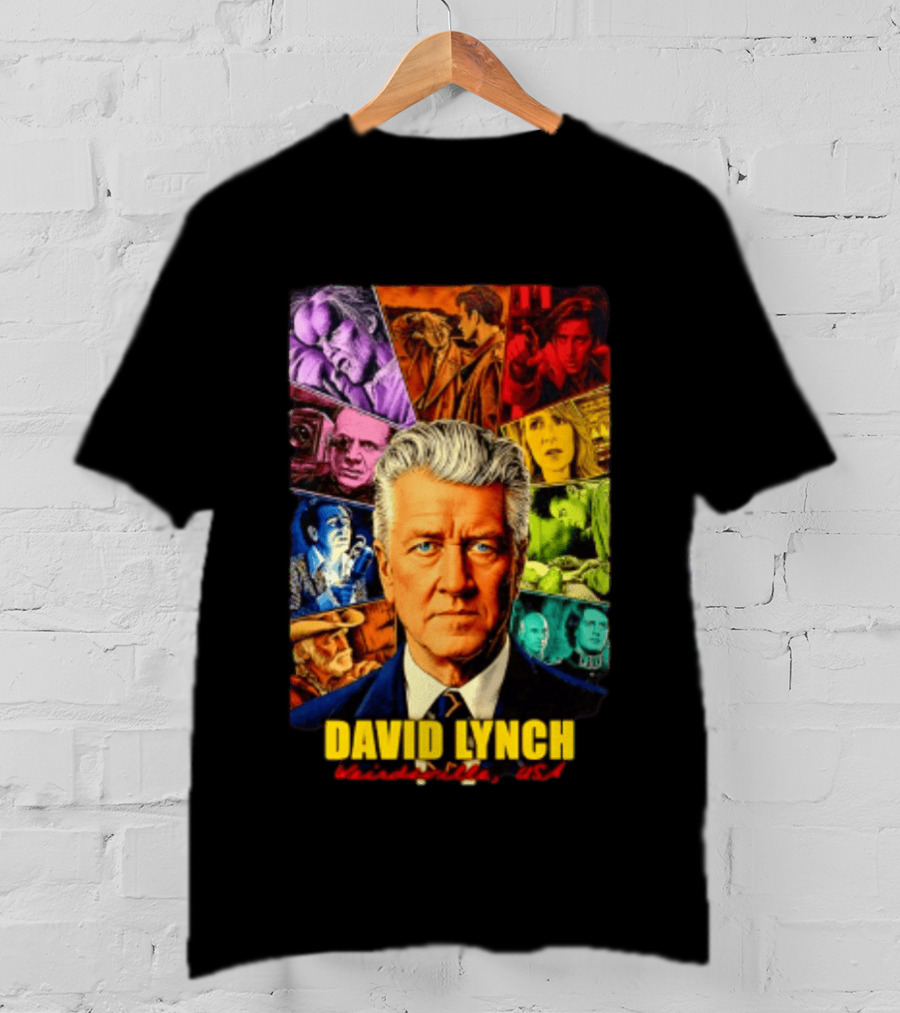 David Lynch Weirdsville USA Iconic Characters Collage T-Shirt