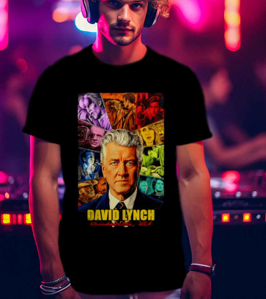 David Lynch Weirdsville USA Iconic Characters Collage T-Shirt