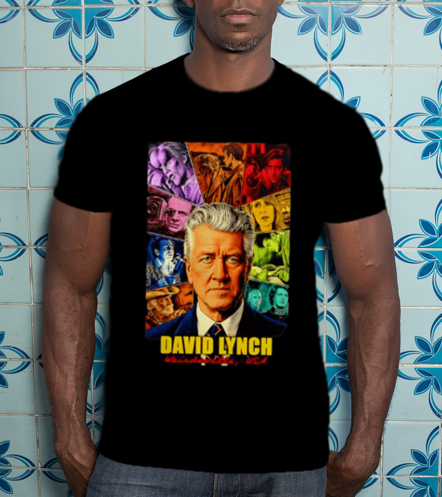 David Lynch Weirdsville USA Iconic Characters Collage T-Shirt