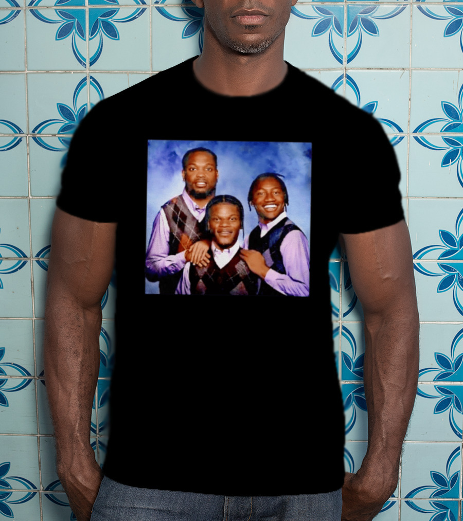 Derrick Henry Lamar Jackson Zay Flowers Baltimore Ravens Step Brothers T-Shirt