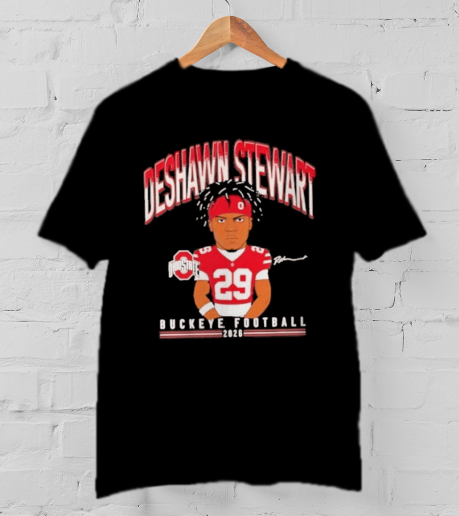 Deshawn Stewart Ohio State Buckeye Football Cartoon 26 T-Shirt