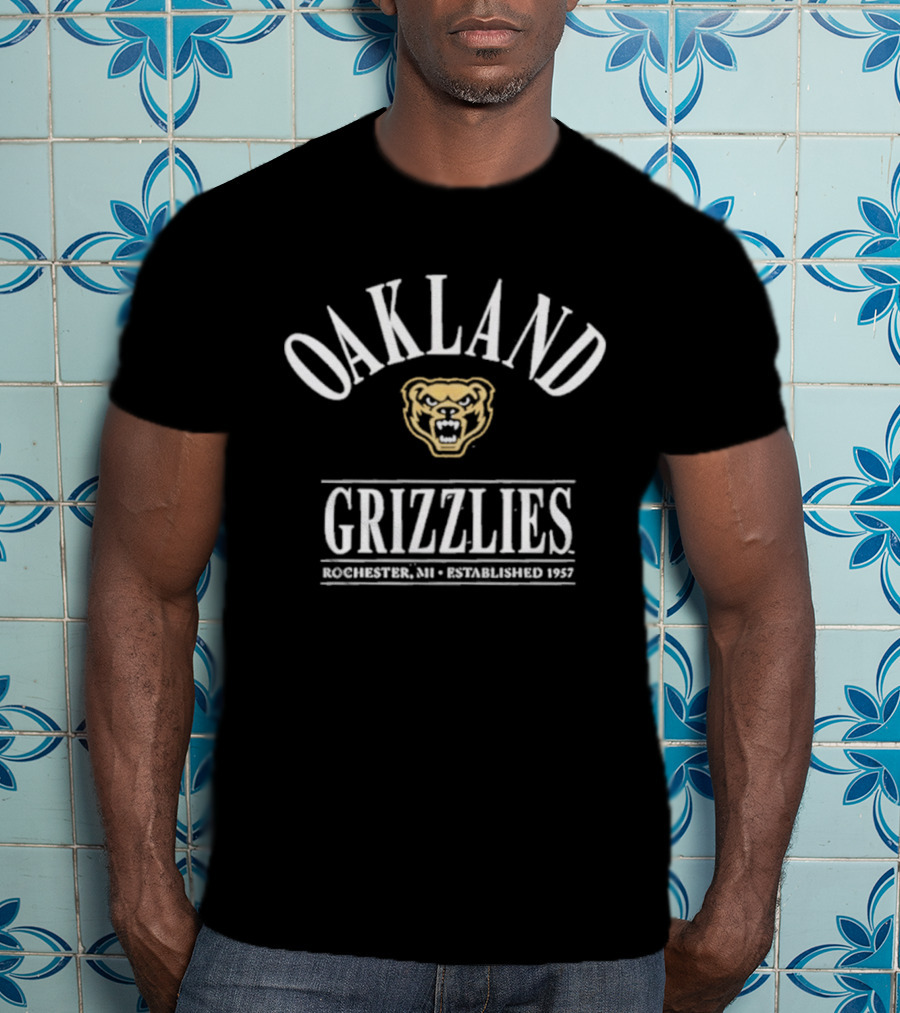 Oakland Grizzlies Rochester MI Established 1957 Bear T-Shirt