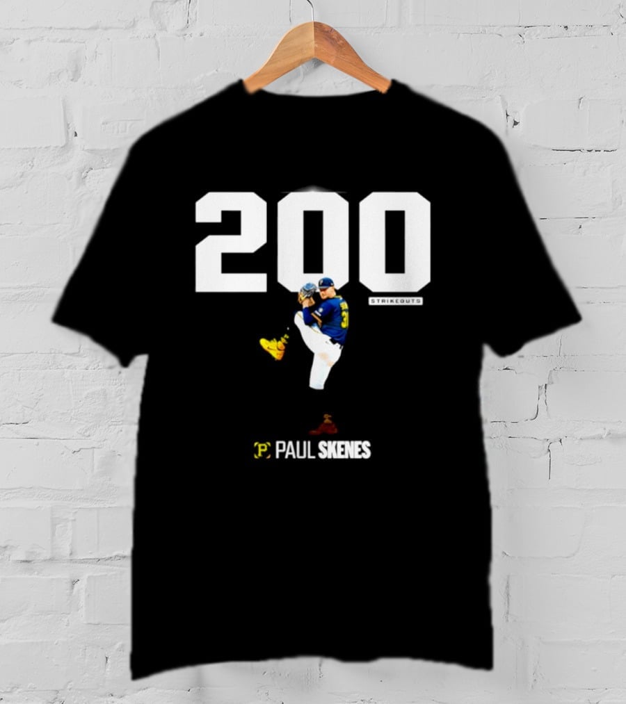 Pittsburgh Paul Skenes 200+ Strikeouts Seasons T-Shirt