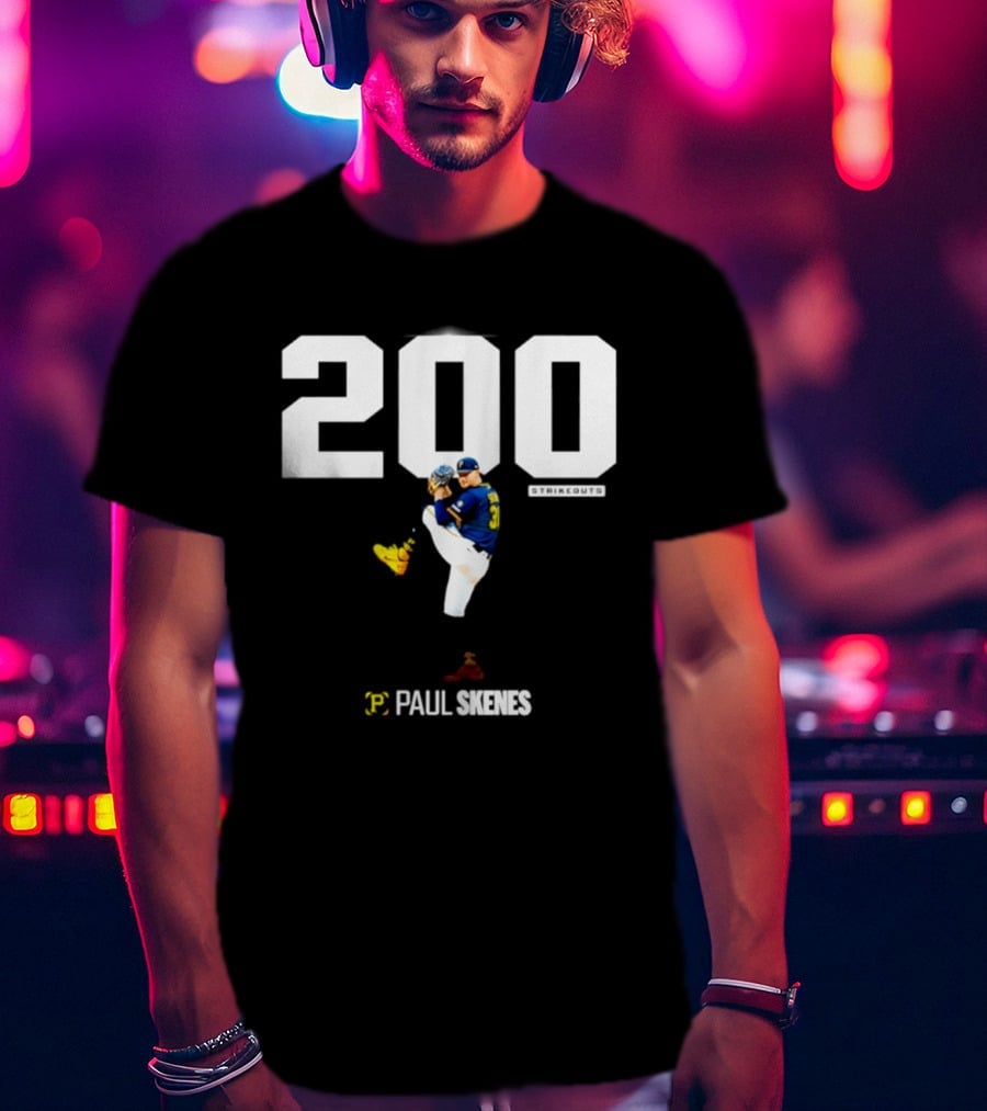 Pittsburgh Paul Skenes 200+ Strikeouts Seasons T-Shirt